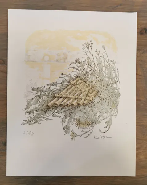 Det vilde kor med litografi